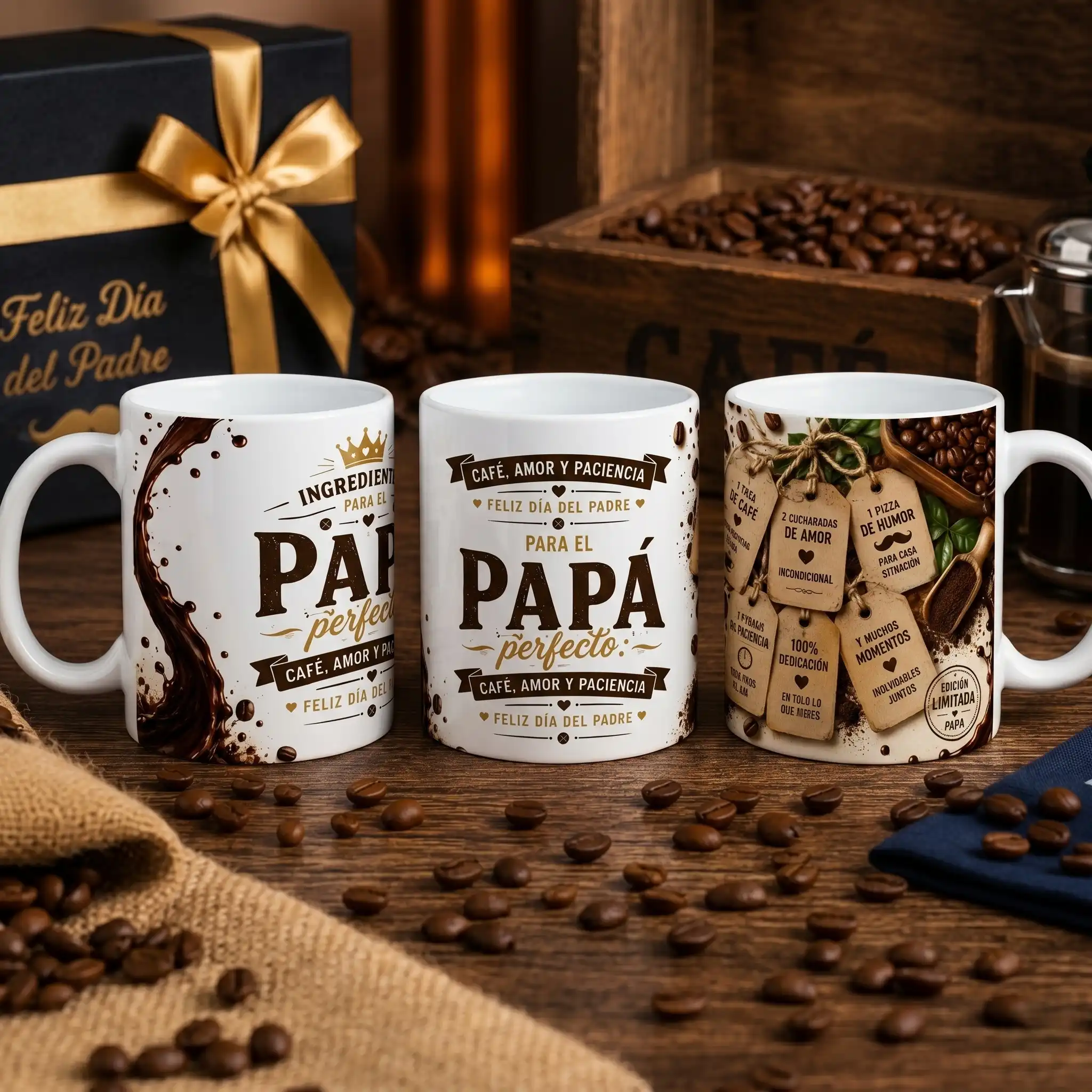 Taza 11 onzas Día del Padre - Café - Vista 3