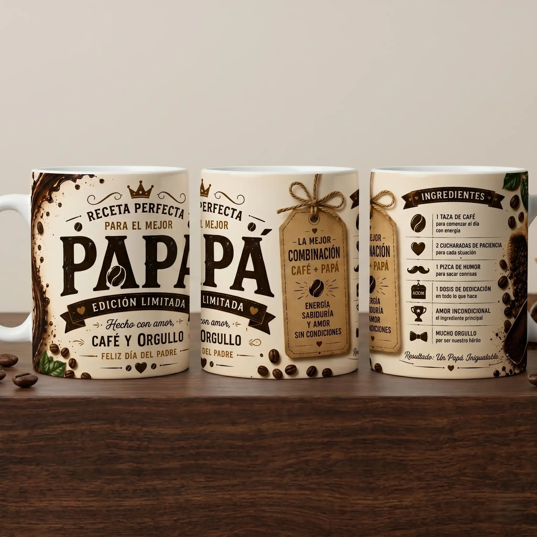 Taza 11 onzas Día del Padre - Café - Vista 12
