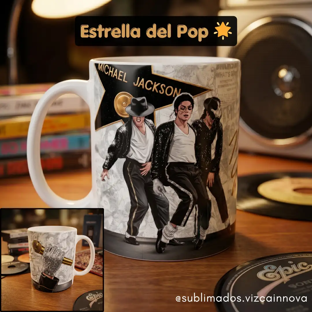 Taza 11 oz blanca - Michael Jackson Forever - Exclusivo - Vista 12