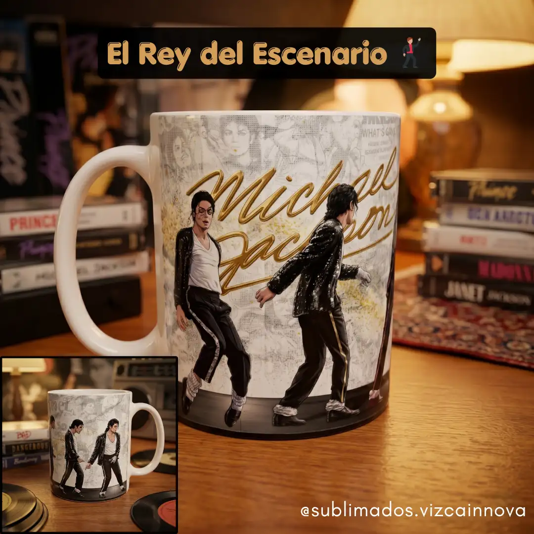 Taza 11 oz blanca - Michael Jackson Forever - Exclusivo - Vista 13