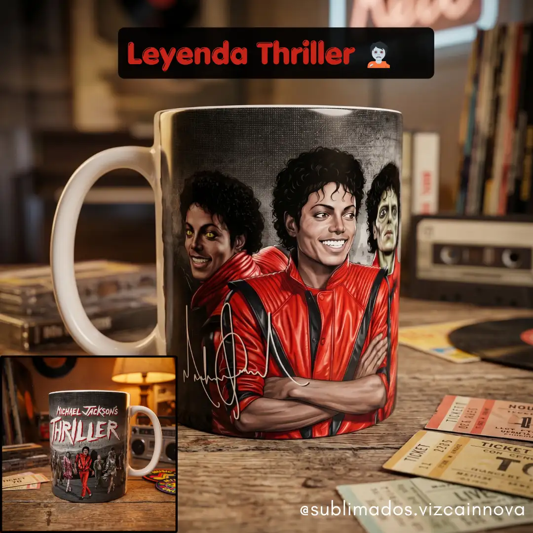 Taza 11 oz blanca - Michael Jackson Forever - Exclusivo - Vista 3