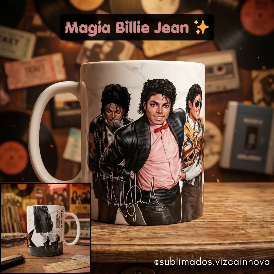 Taza 11 oz blanca - Michael Jackson Forever - Exclusivo - Vista 4