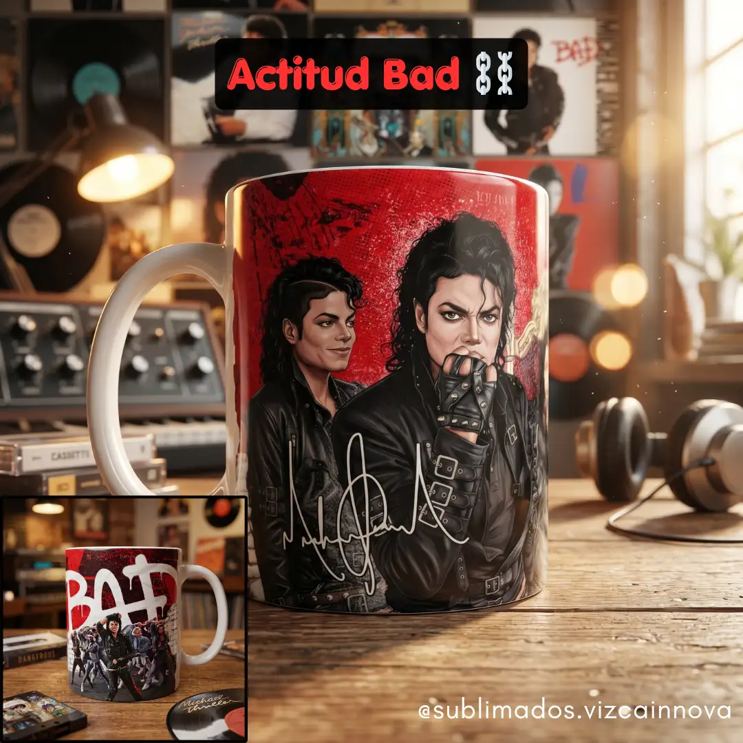 Taza 11 oz blanca - Michael Jackson Forever - Exclusivo - Vista 7