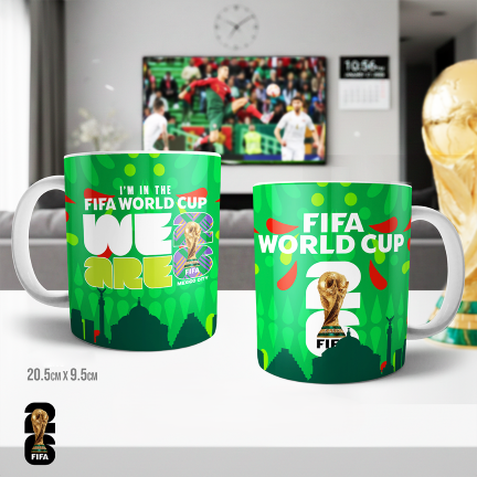 Taza 11 oz blanca - Mundial de la FIFA 2026
